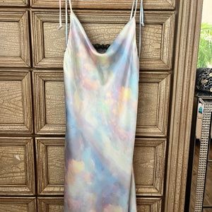 self slip dress multi colored
